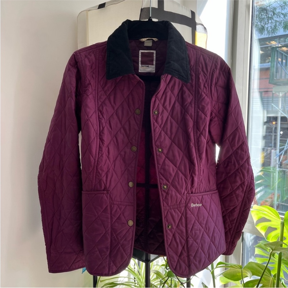 Barbour Women's Burgundy Quilted Utility Jacket